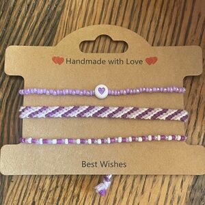 Purple Handmade Bracelet Set